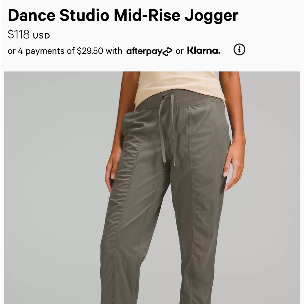 Lululemon Dance Studio mid rise jogger size 4
